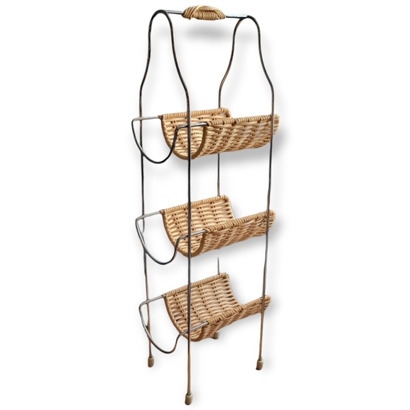 Vintage Other - Wicker Wine Rack